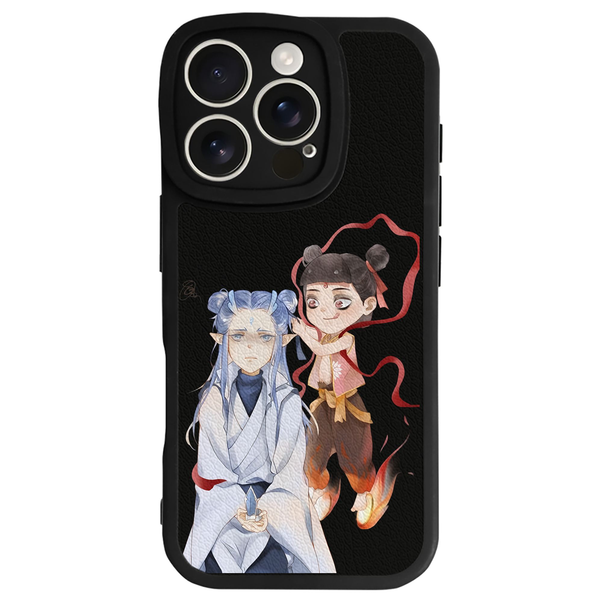 （画像用） Ne Zha 2 ナタ 魔童の大暴れ 【iPhone 16シリーズ対応】シリコンスマホケース（レザー調） 材質：シリコン
